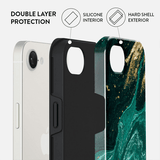 Burga iPhone 16e/17e Deksel Tough Emerald Pool