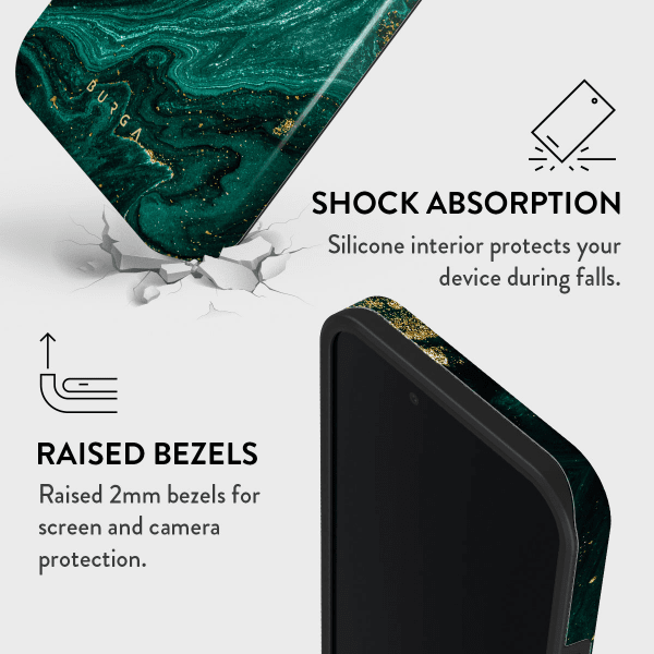 Burga iPhone 16e/17e Deksel Tough Emerald Pool