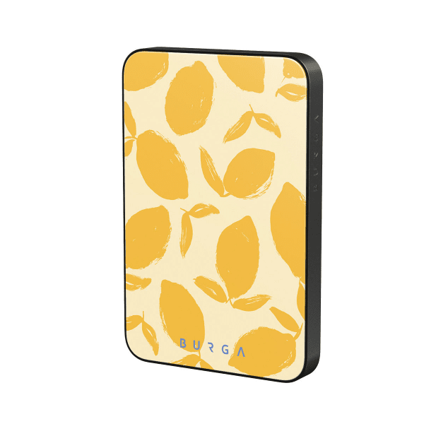 Burga Powerbank MagSafe 5000 mAh Lemon Tart Grå