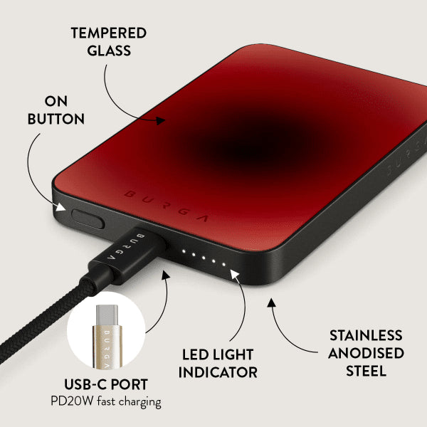 Burga Powerbank MagSafe 5000 mAh No Talking Grå