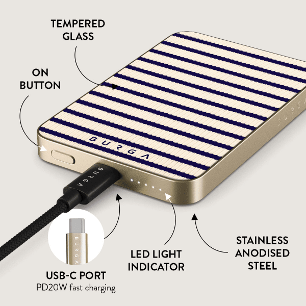 Burga Powerbank MagSafe 5000 mAh Old Money Gull