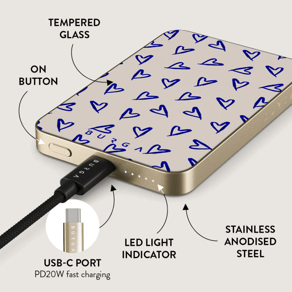 Burga Powerbank MagSafe 5000 mAh Love Me Right Gull