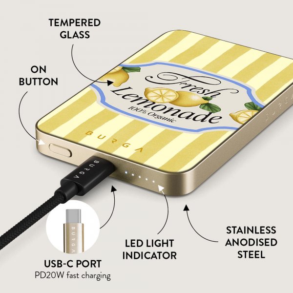 Burga Powerbank MagSafe 5000 mAh Frizzante Gull