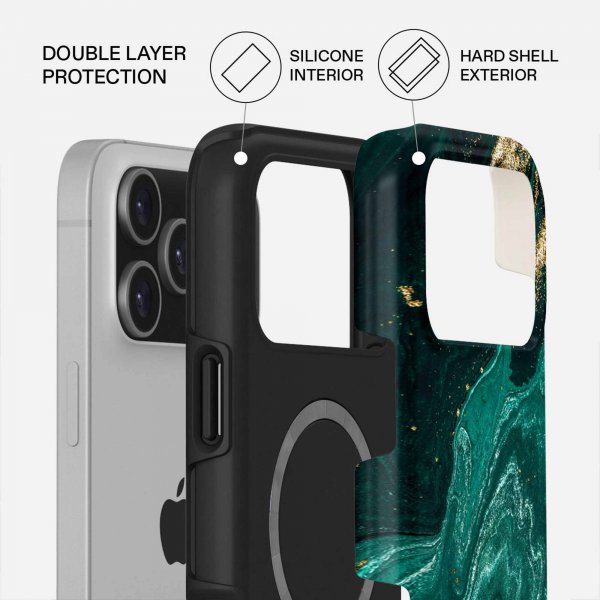 Burga iPhone 17 Pro Max Deksel Tough MagSafe Emerald Pool