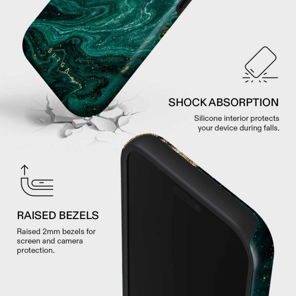 Burga iPhone 17 Pro Max Deksel Tough MagSafe Emerald Pool