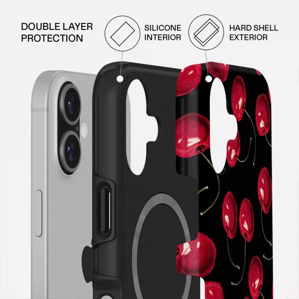 Burga iPhone 17 Deksel Tough MagSafe Cherrybomb