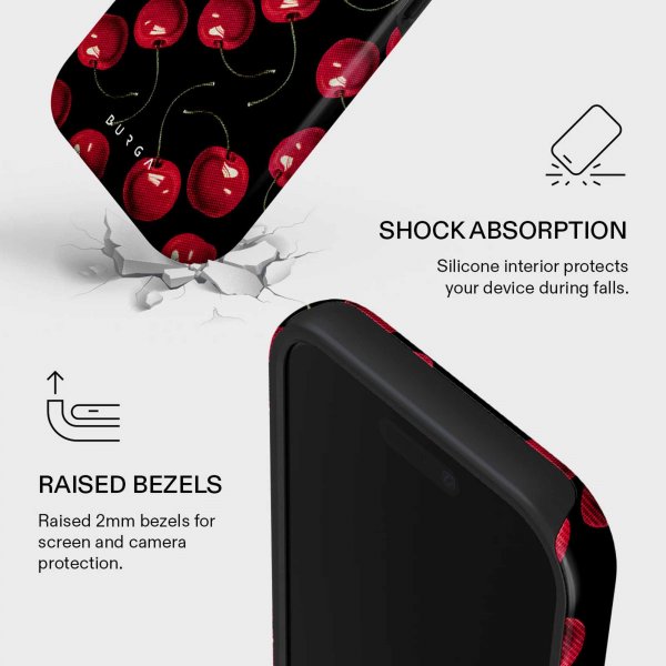 Burga iPhone 17 Deksel Tough MagSafe Cherrybomb