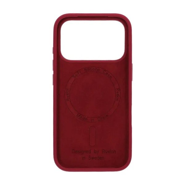 Rvelon iPhone 17 Pro Deksel Silikon MagSafe Rød
