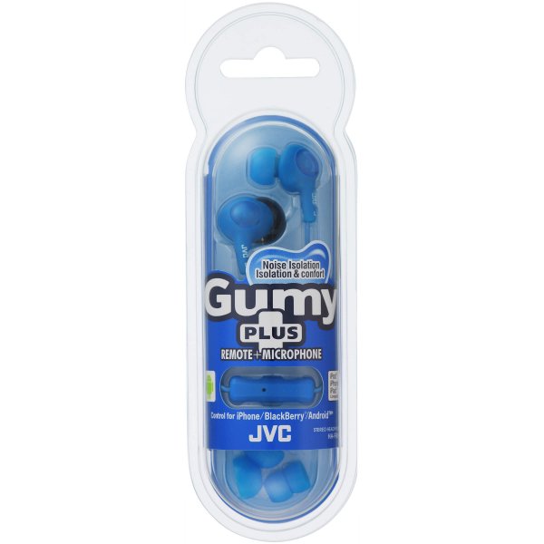 JVC Hodetelefoner FR6 Gumy Plus Mic Blå