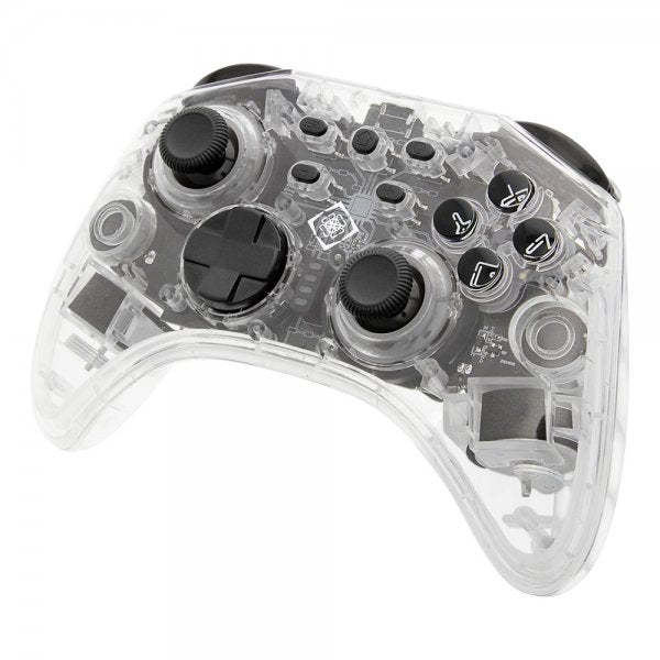 Deltaco Gaming Transparent Wireless Controller for Switch with RGB