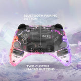 Deltaco Gaming Transparent Wireless Controller for Switch with RGB