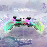 Deltaco Gaming Transparent Wireless Controller for Switch with RGB