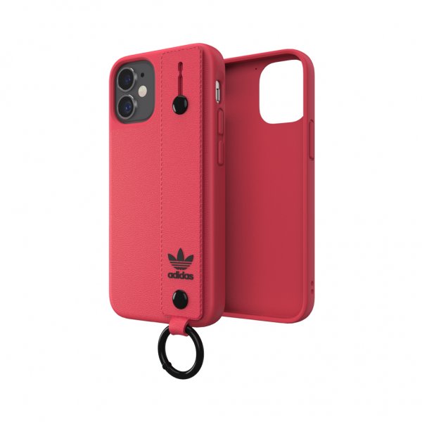 Adidas iPhone 12 Mini Deksel Hand Strap Case Rosa