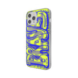 Diesel iPhone 12 Pro Max Deksel Snap Case Clear AOP Blue/Neon Lime