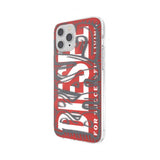 Diesel iPhone 12 Pro Max Deksel Snap Case Clear AOP Red/Grey