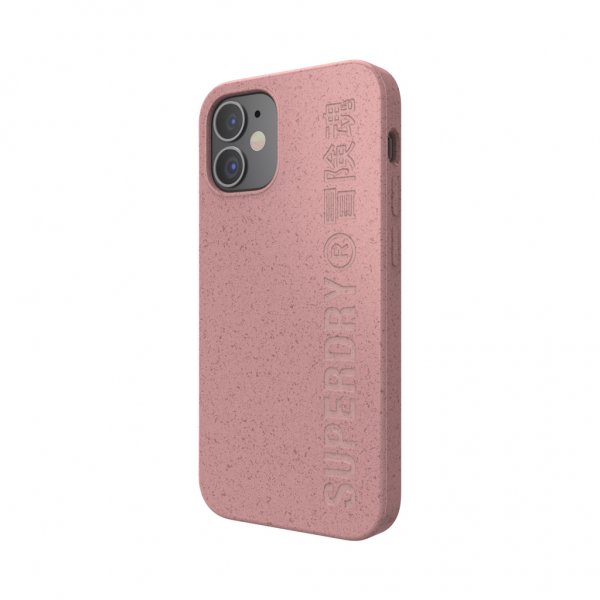 Superdry iPhone 12 Mini Deksel Snap Case Compostable Materials Rose Pink