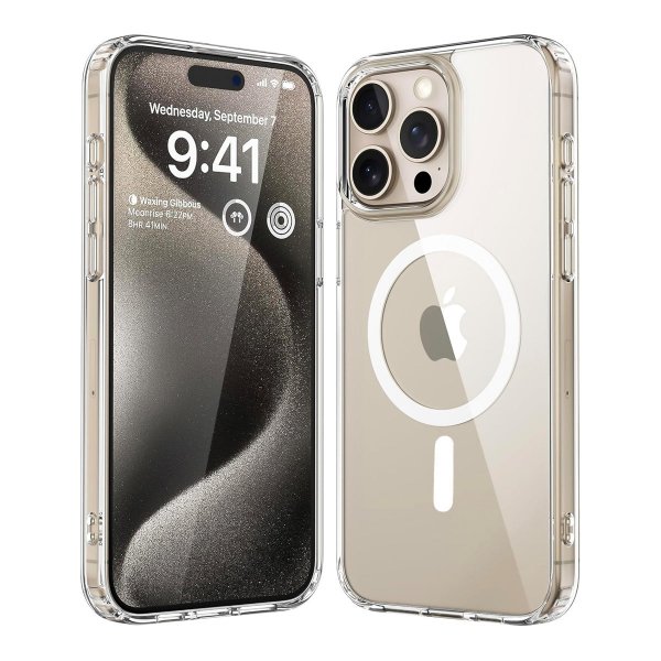 iPhone 15 Pro Deksel TPU MagSafe Transparent