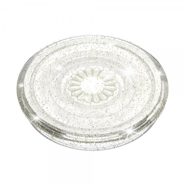 Popsockets PopGrip Clear Glitter Silver
