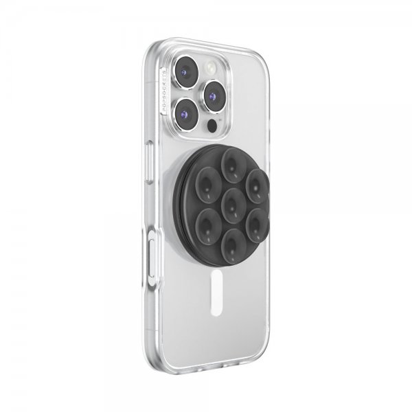 Popsockets Holder MagSafe Suck-Up Grip & Mount Translucent Black