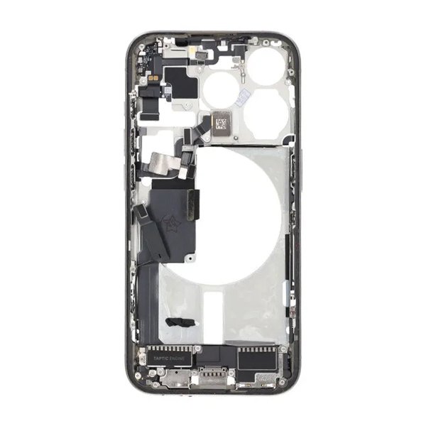 Midtramme med smådeler for iPhone 15 Pro - Naturlig Titan OEM