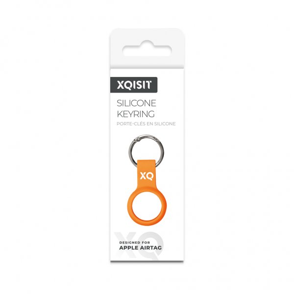 Xqisit AirTag Holder Silicone Case Oransje