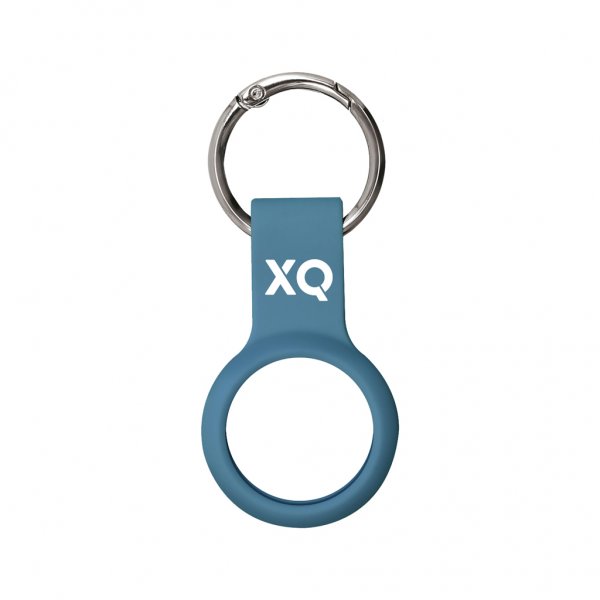 Xqisit AirTag Holder Silicone Case Blå