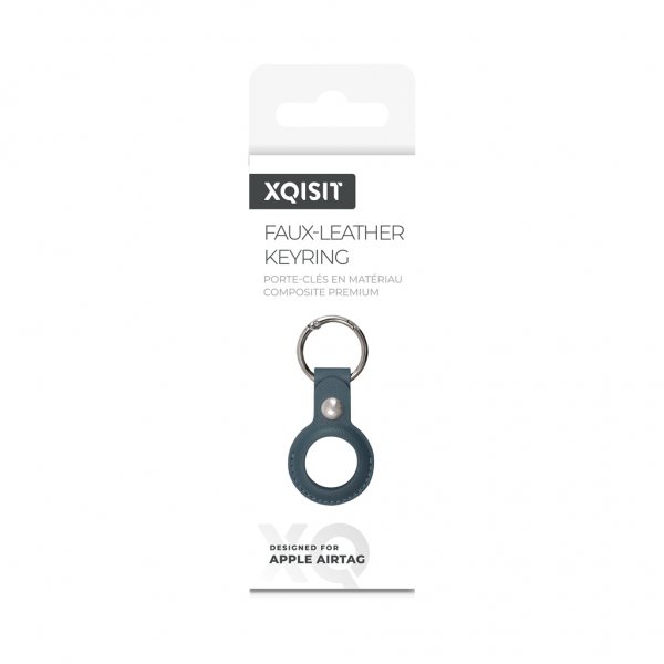 Xqisit AirTag Holder PU Case Blå