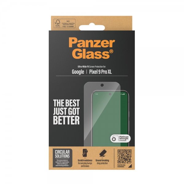 PanzerGlass Google Pixel 9 Pro XL Skjermbeskytter Ultra-Wide Fit