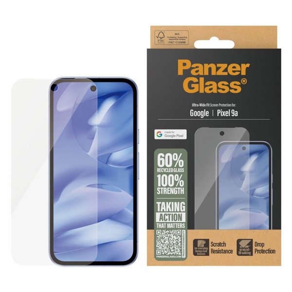 PanzerGlass Google Pixel 9a Skjermbeskytter Ultra-Wide Fit