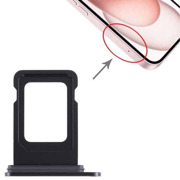 iPhone 15 og 15 Plus Max SIM-kortholder - Svart
