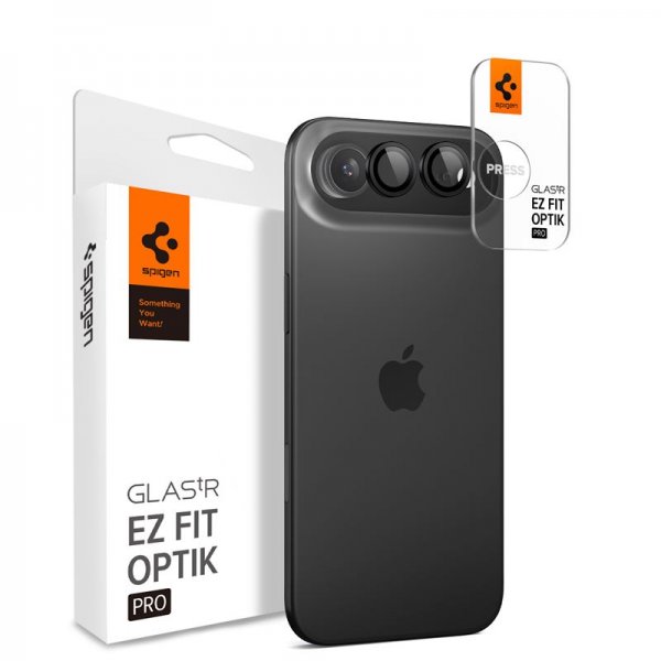 Spigen iPhone Air Kamerabeskytter GLAS.tR EZ Fit Optik Pro 2-pakning Svart