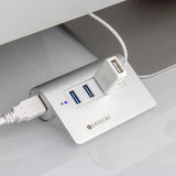 Satechi USB 3.0 Hubb av AirSkin 4 portar Sølv