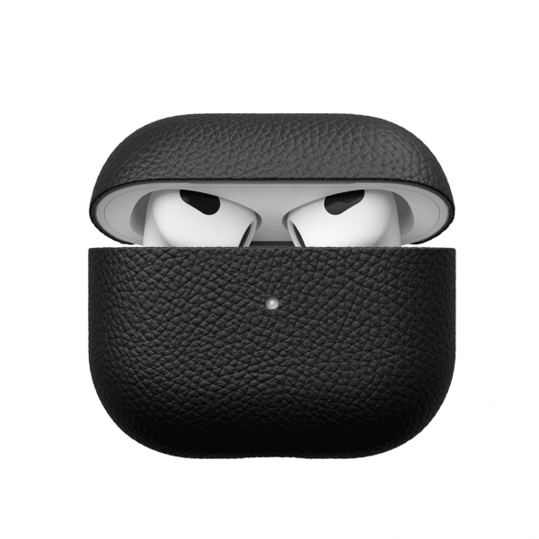 KeyBudz PodSkinz Artisan Series Airpods 3 Skall Ekte Skinn Svart