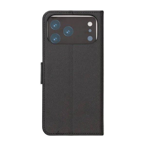 iPhone 17 Pro Max Etui med Kortlomme stativfunksjon Svart