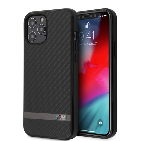 BMW iPhone 12/iPhone 12 Pro Deksel Carbon & Alu Svart