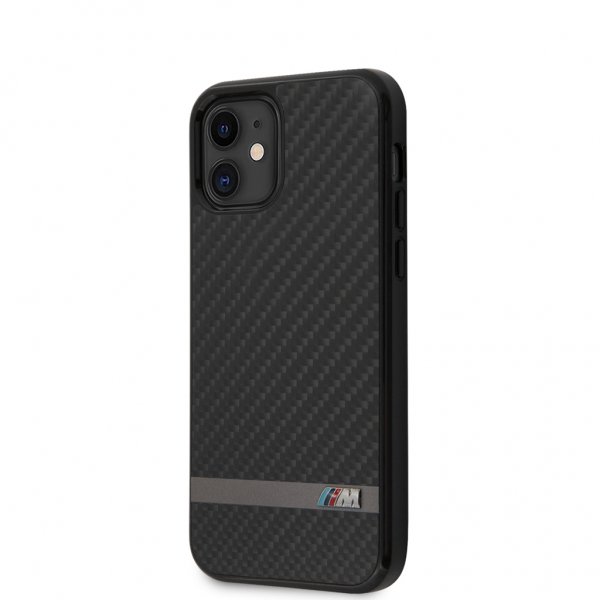 BMW iPhone 12 Mini Deksel Carbon & Alu Svart