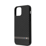 BMW iPhone 12 Mini Deksel Carbon & Alu Svart