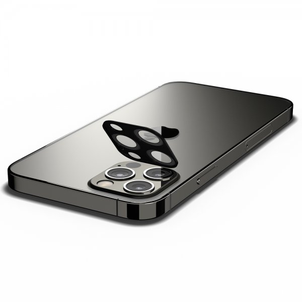 Spigen iPhone 12 Pro Kamerabeskytter Glas.tR Optik 2-pakning Svart
