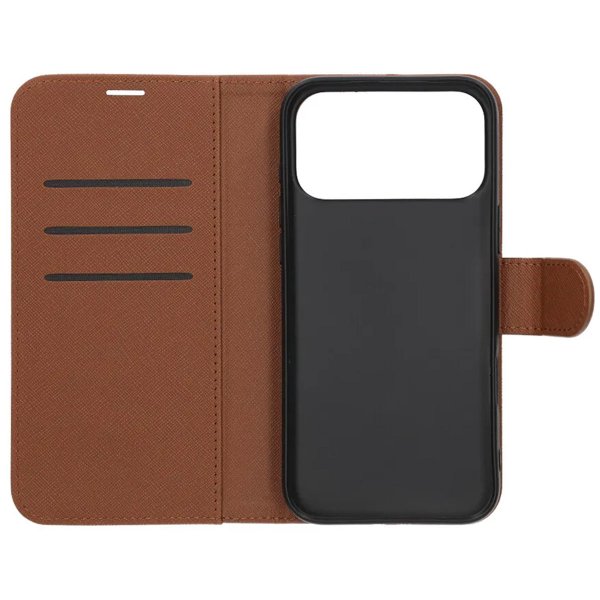 iPhone 17 Pro Max Etui med Kortlomme stativfunksjon Brun