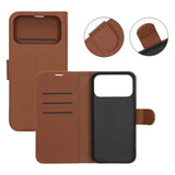 iPhone 17 Pro Max Etui med Kortlomme stativfunksjon Brun