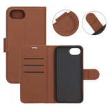iPhone 16e/17e Etui med Kortlomme stativfunksjon Brun