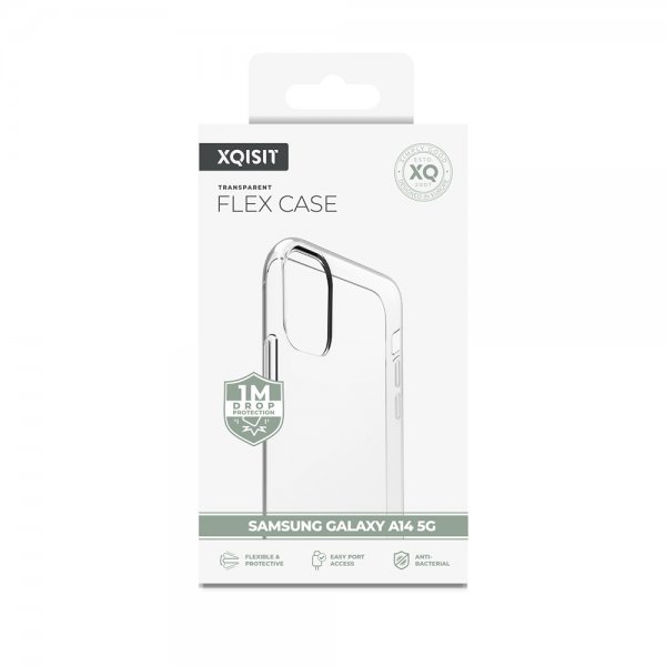 Xqisit Samsung Galaxy A14 Deksel Flex Case Transparent