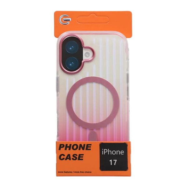iPhone 17 Deksel Korrugerte MagSafe Rosa