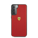 Ferrari Samsung Galaxy S21 Plus Deksel Logo Perforert Rød
