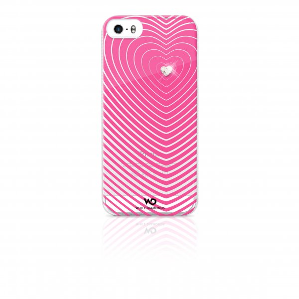 White Diamonds iPhone 5/5S/SE 2016 Deksel Heartbeat Rosa