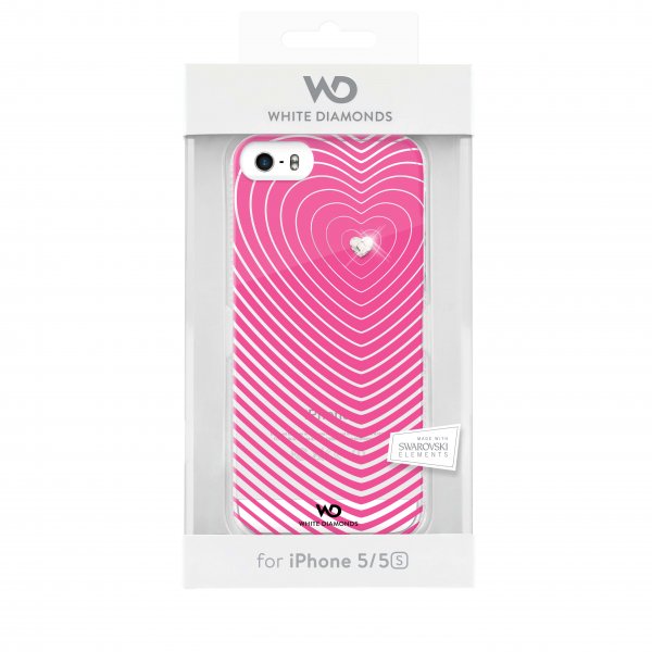 White Diamonds iPhone 5/5S/SE 2016 Deksel Heartbeat Rosa