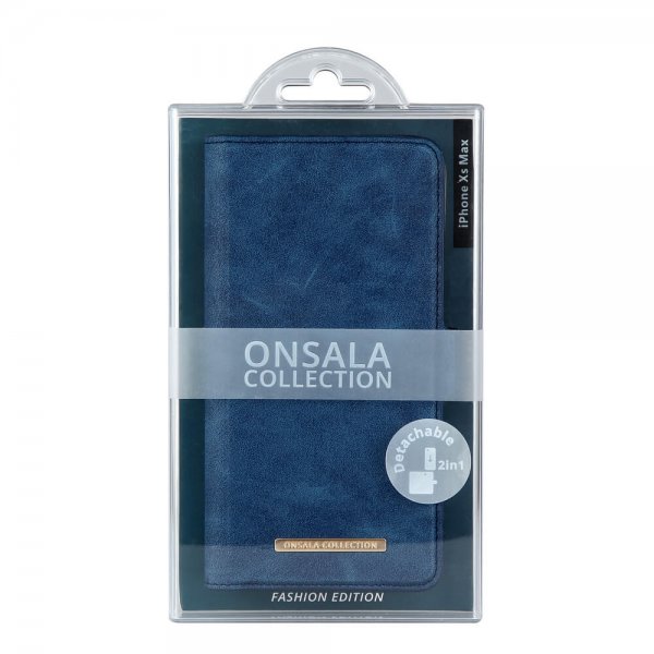 Onsala iPhone Xs Max Etui Fashion Edition Avtakbart Deksel Royal Blue