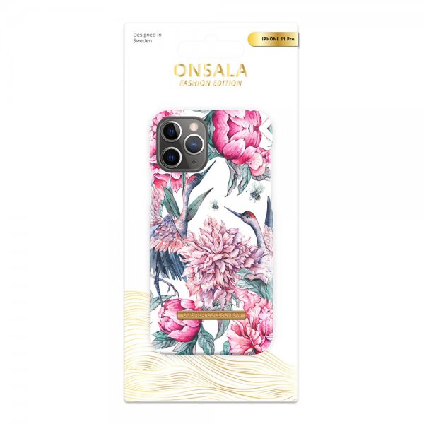 Onsala iPhone 11 Pro Deksel Fashion Edition Pink Crane
