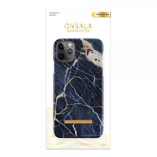 Onsala iPhone 11 Pro Max Deksel Fashion Edition Black Galaxy Marble