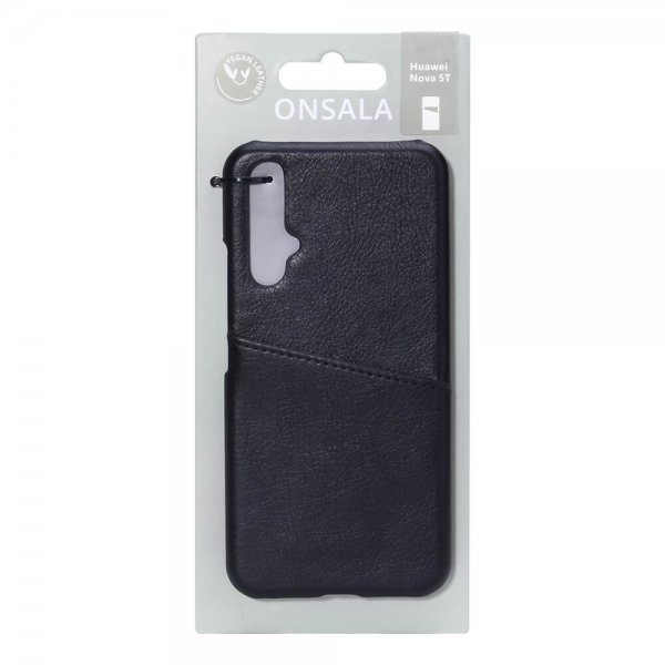 Onsala Huawei Nova 5T Deksel med en Kortlomme Svart